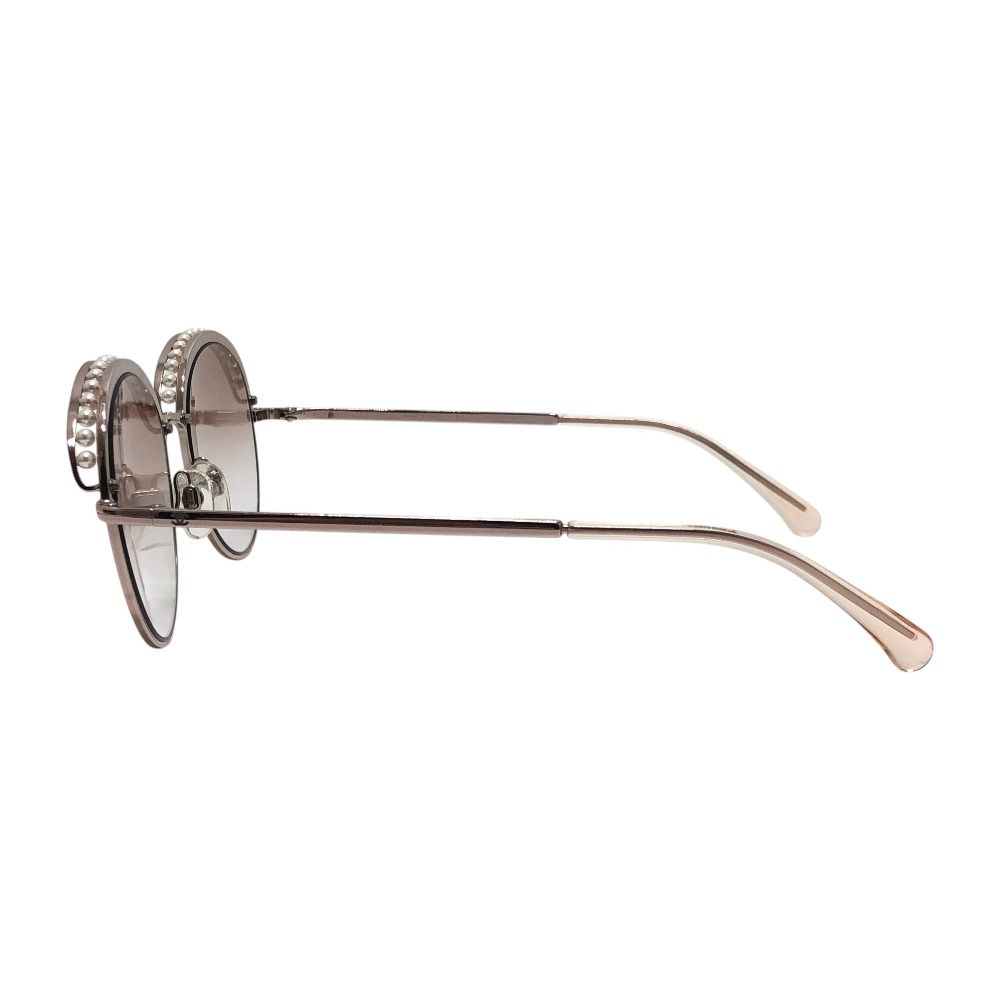 Chanel Sunglasses Faux Pearl Metal Pink Gold Eyewear — view 3