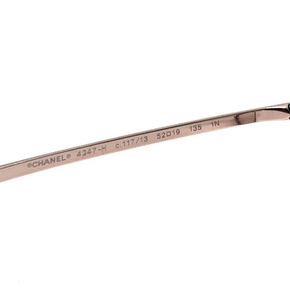 Chanel Sunglasses Faux Pearl Metal Pink Gold Eyewear — view 6