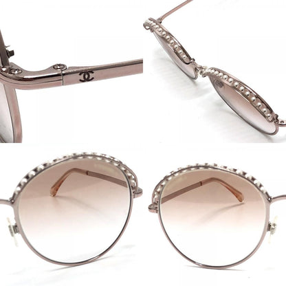 Chanel Sunglasses Faux Pearl Metal Pink Gold Eyewear — view 8