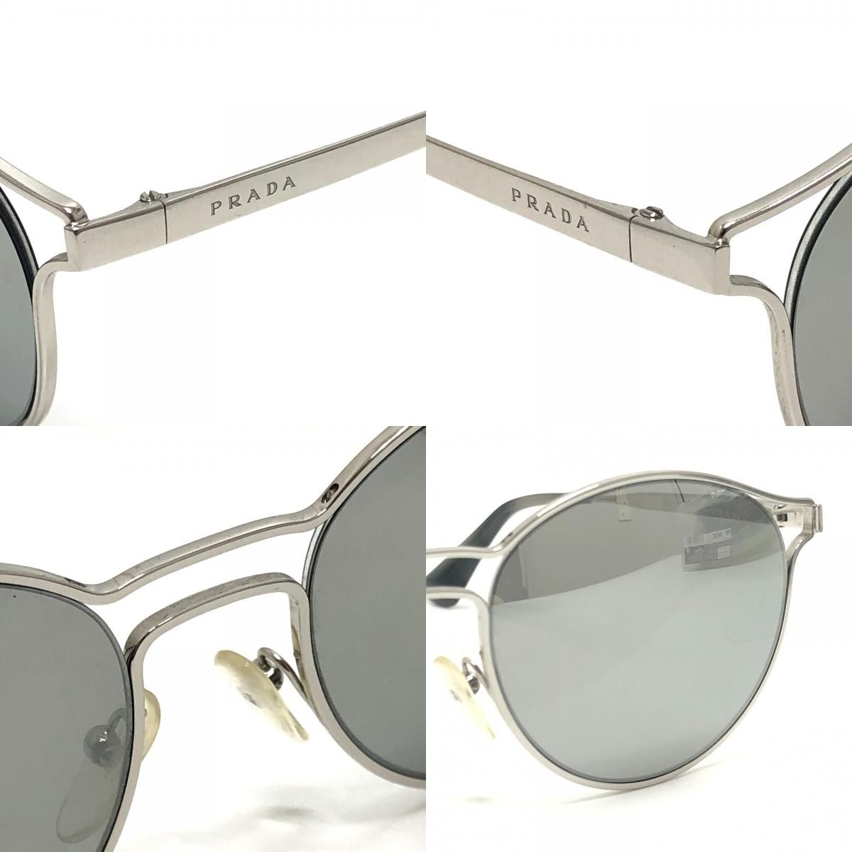 Prada Sunglasses Side Logo Metal Silver Eyewear — view 8