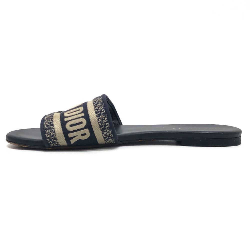 Dior Sandals Dway Slide Embroidery Cotton Jacquard Navy — view 7