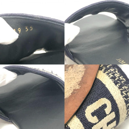 Dior Sandals Dway Slide Embroidery Cotton Jacquard Navy — view 9