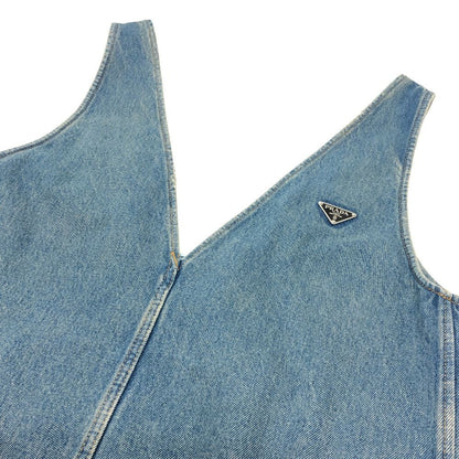Prada Dress Triangle Plate Cotton Blue — view 5