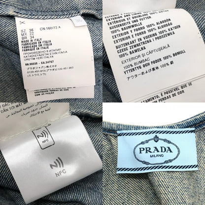 Prada Dress Triangle Plate Cotton Blue — view 9