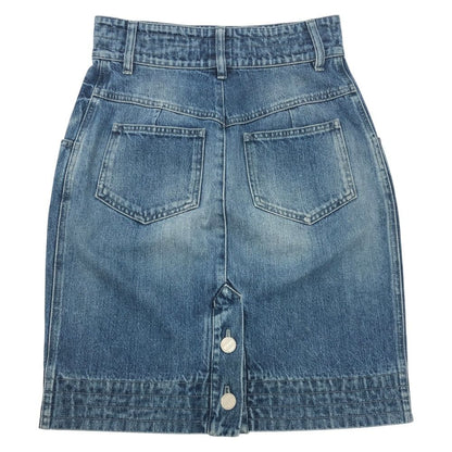 Chanel Skirt CC Logo Button Cotton Blue — view 2