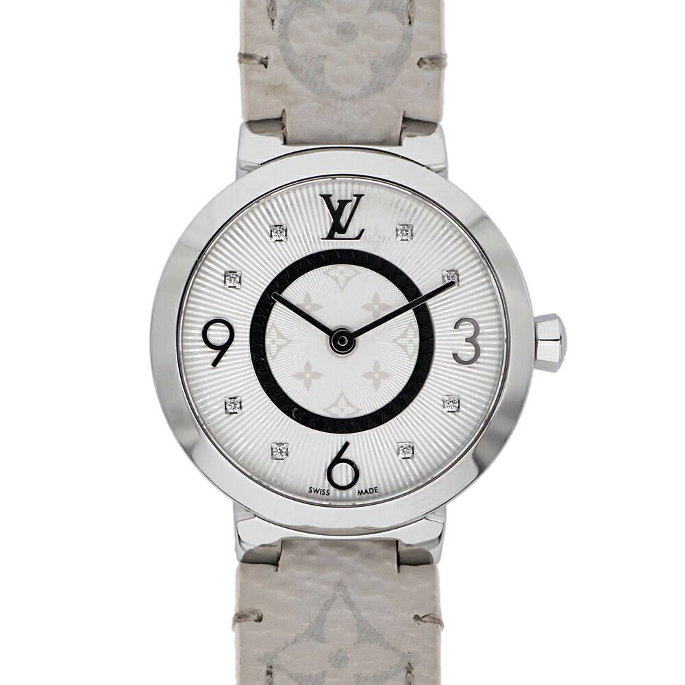 Louis Vuitton Tumble Slim Quartz Diamond Watch Manufacturer Overhauled