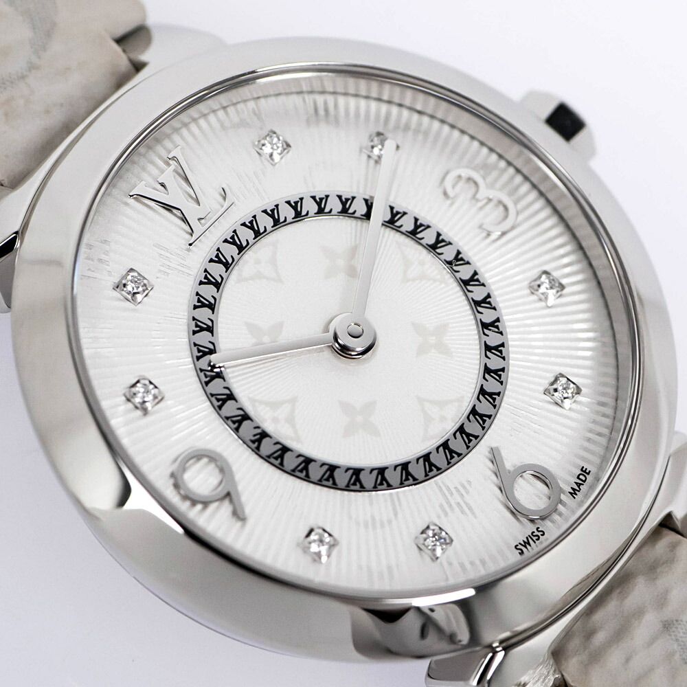Louis Vuitton Tumble Slim Quartz Diamond Watch Manufacturer Overhauled — view 8