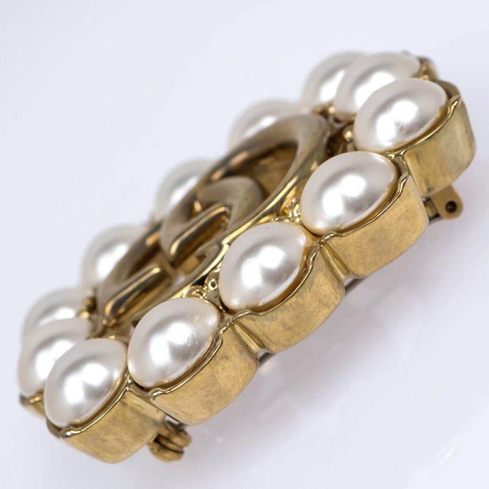 Gucci GG Pearl Brooch Double — view 5