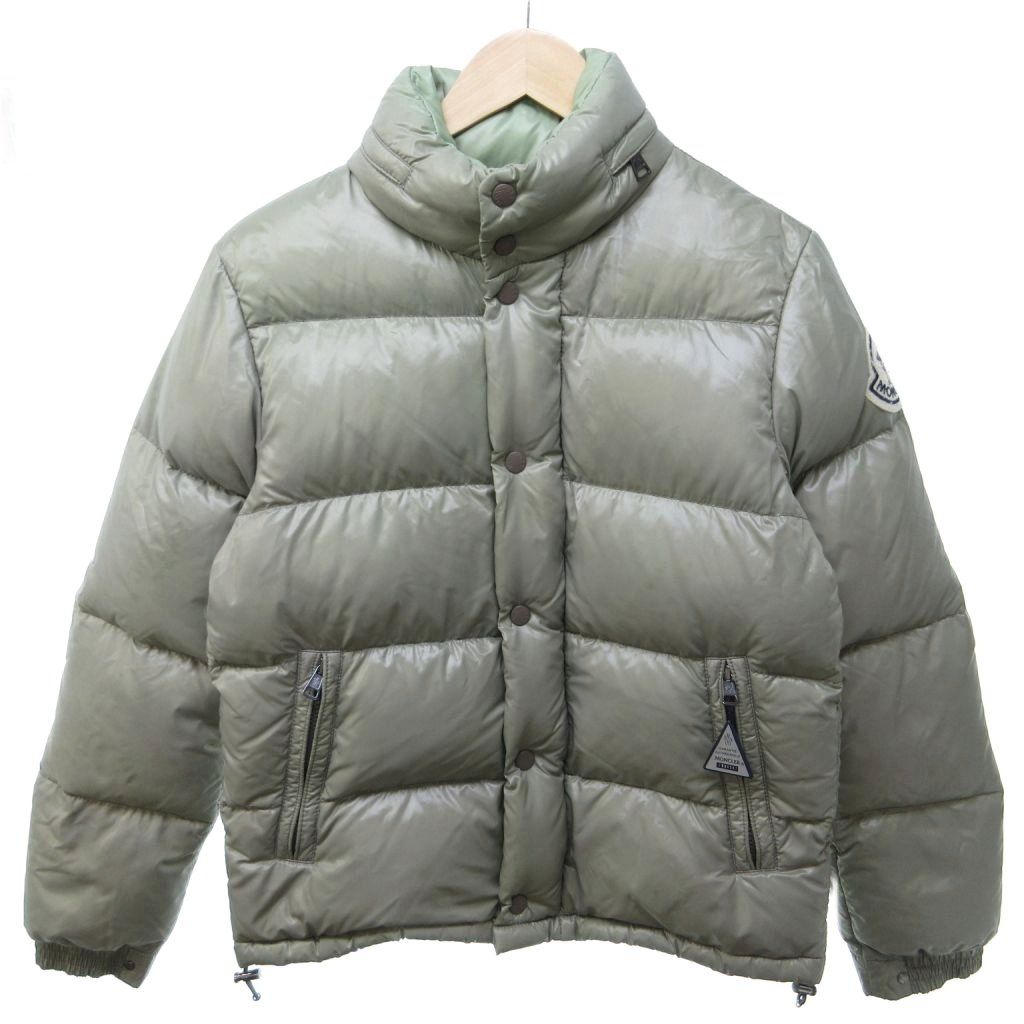Moncler Everest Down Jacket Big Logo Zip Up 50 Beige 0 HW