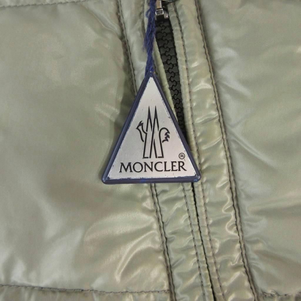 Moncler Everest Down Jacket Big Logo Zip Up 50 Beige 0 HW — view 8