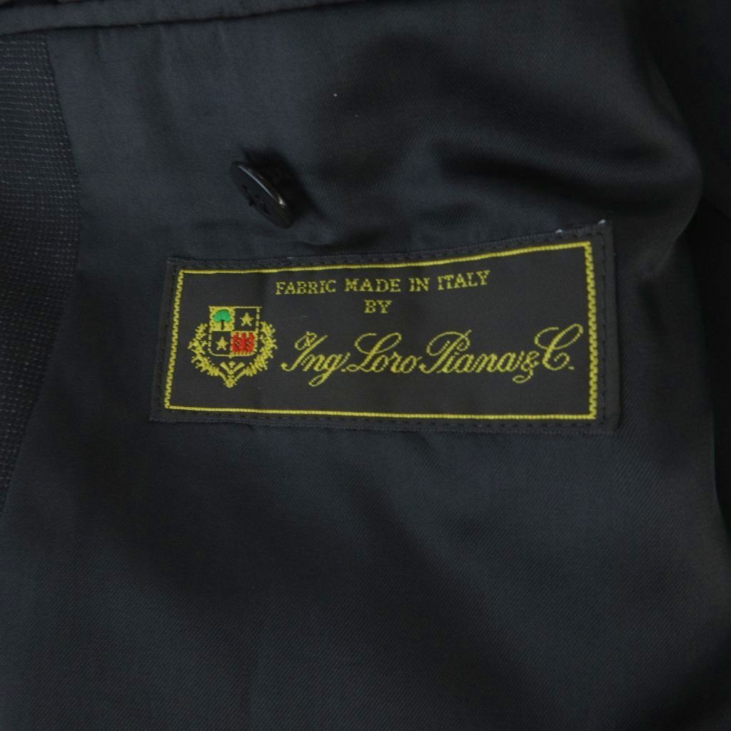 Loro Piana Durban Tailored Jacket Notch Lapel Single Business Wool Black — view 6