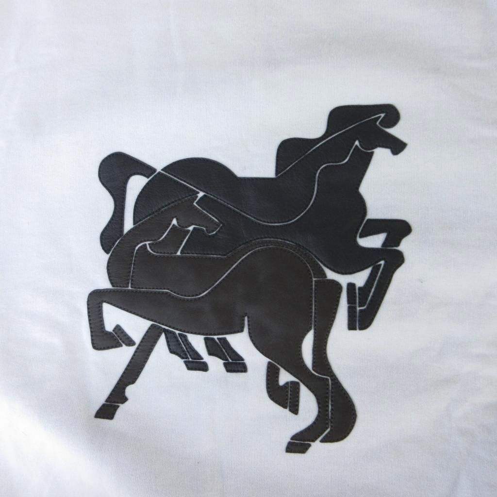 Hermes Brazilian Horse Sweatshirt Lambskin Light Blue S HW — view 5