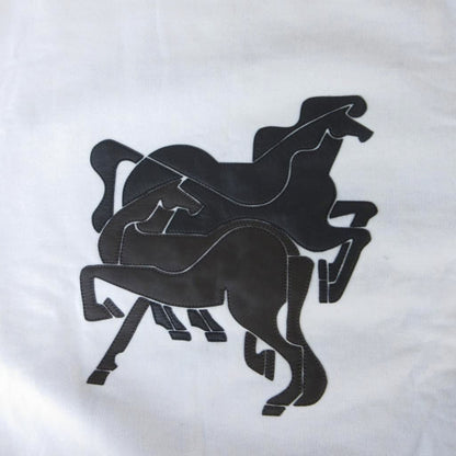 Hermes Brazilian Horse Sweatshirt Lambskin Light Blue S HW — view 5