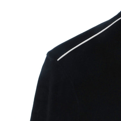 Moncler Velour Track Jacket Logo Patch Zip Up Black XS HW — view 3