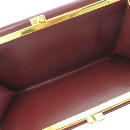 Cartier Must Line Gamaguchi Wallet Log Wine Red HW — view 6