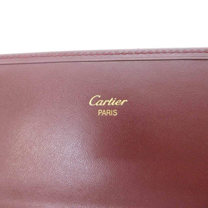 Cartier Must Line Gamaguchi Wallet Log Wine Red HW — view 7