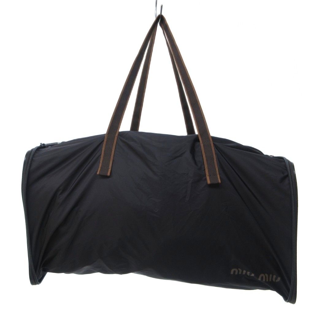 Miu Miu Miu Straps Hand Bag Handbag Mini Boston Brown Log HW