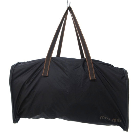 Miu Miu Miu Straps Hand Bag Handbag Mini Boston Brown Log HW