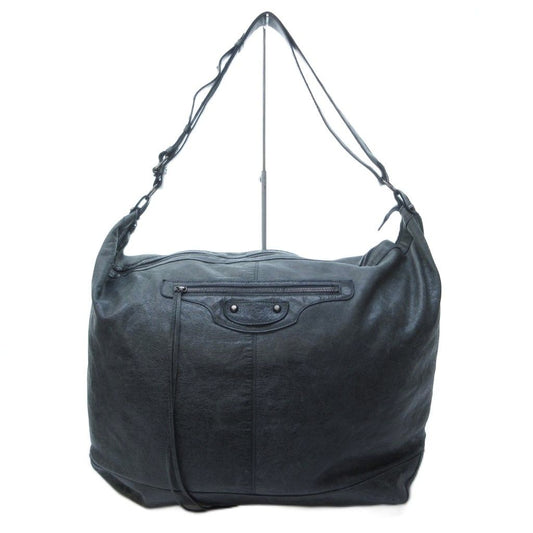 Balenciaga the Cruise Shoulder Bag Zip Closure Leather Black