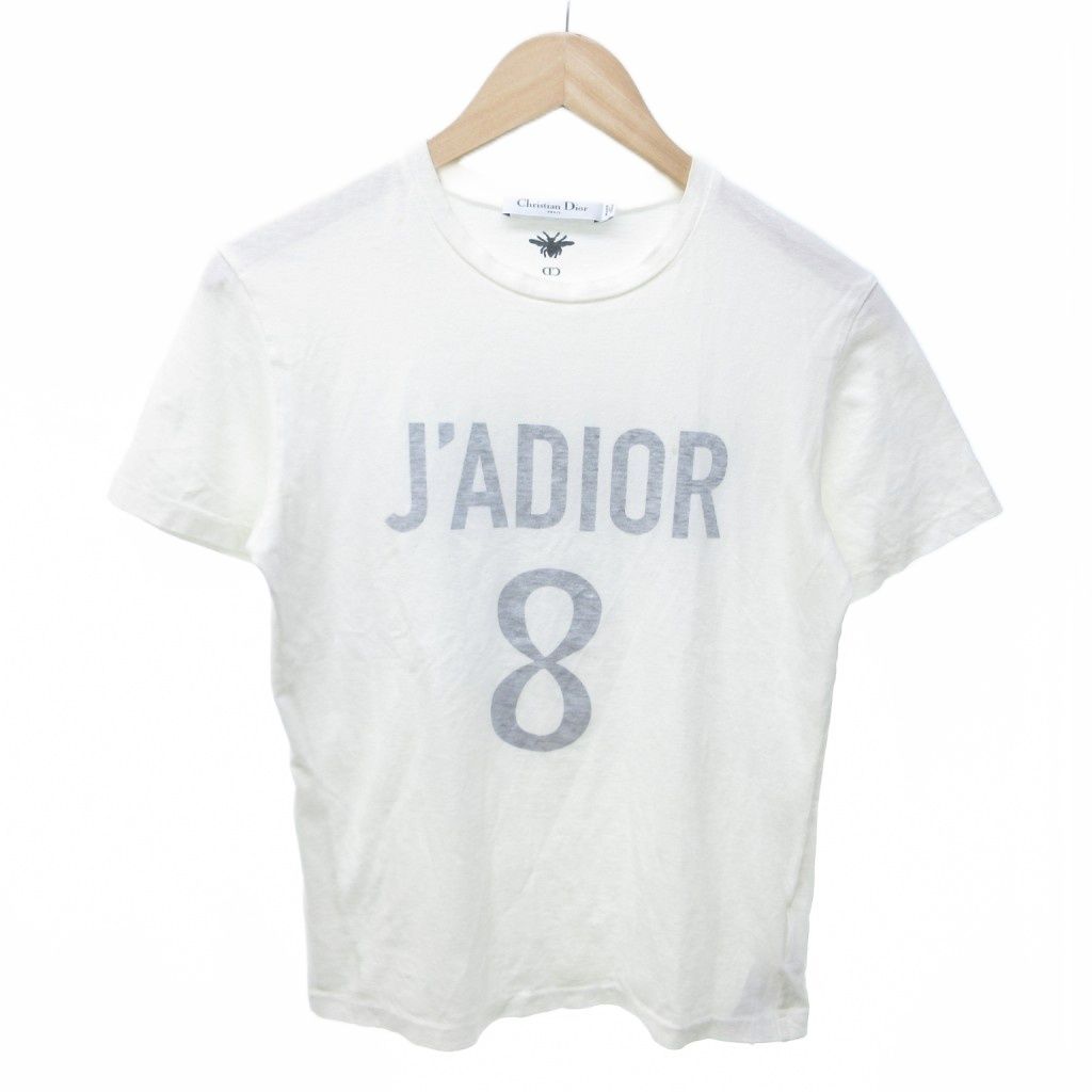 Dior J'adior 8 Numbering Print T-Shirt Short Sleeve White XS HW