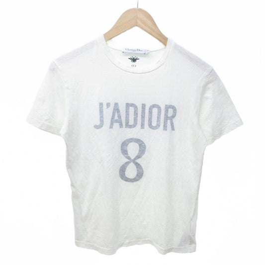 Dior J'adior 8 Numbering Print T-Shirt Short Sleeve White XS HW