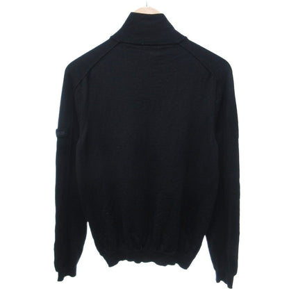 Prada Virgin Wool Driver's Knit Sweater Armband Logo Black 48 HW — view 2