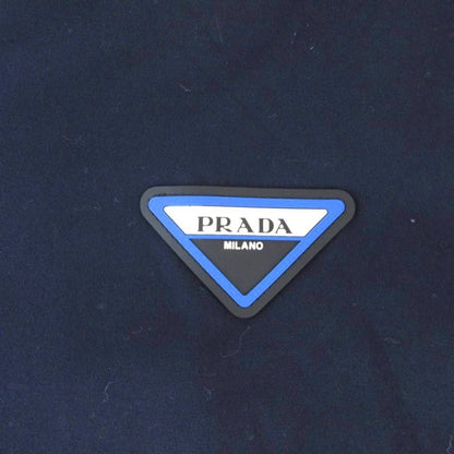 Prada Triangle Logo T-Shirt Long Sleeve Rubber Tag S Navy HW — view 5