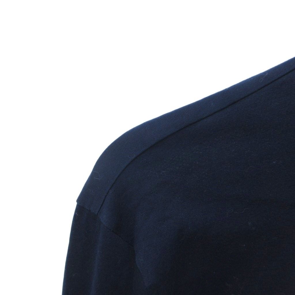 Prada Triangle Logo T-Shirt Long Sleeve Rubber Tag S Navy HW — view 3