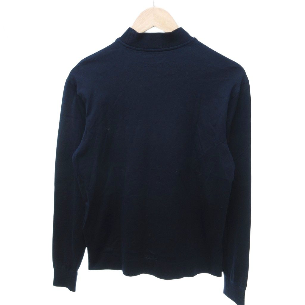 Prada Triangle Logo T-Shirt Long Sleeve Rubber Tag S Navy HW — view 2