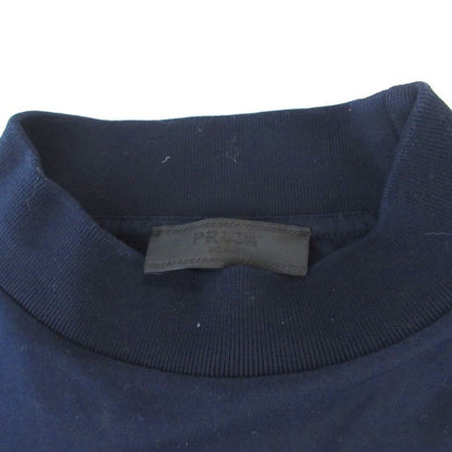 Prada Triangle Logo T-Shirt Long Sleeve Rubber Tag S Navy HW — view 6
