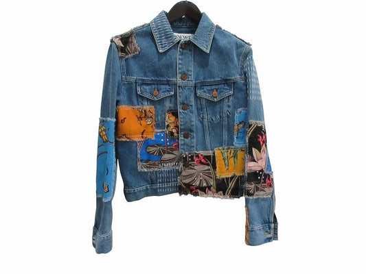 Loewe Denim Jacket Paula's Ibiza Patchwork Indigo 36
