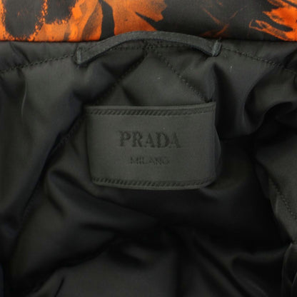 Prada Jacket Re-Nylon Graphic Print Coat Transfer Allover Pattern with Belt M — view 4