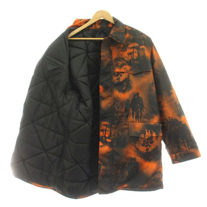 Prada Jacket Re-Nylon Graphic Print Coat Transfer Allover Pattern with Belt M — view 6