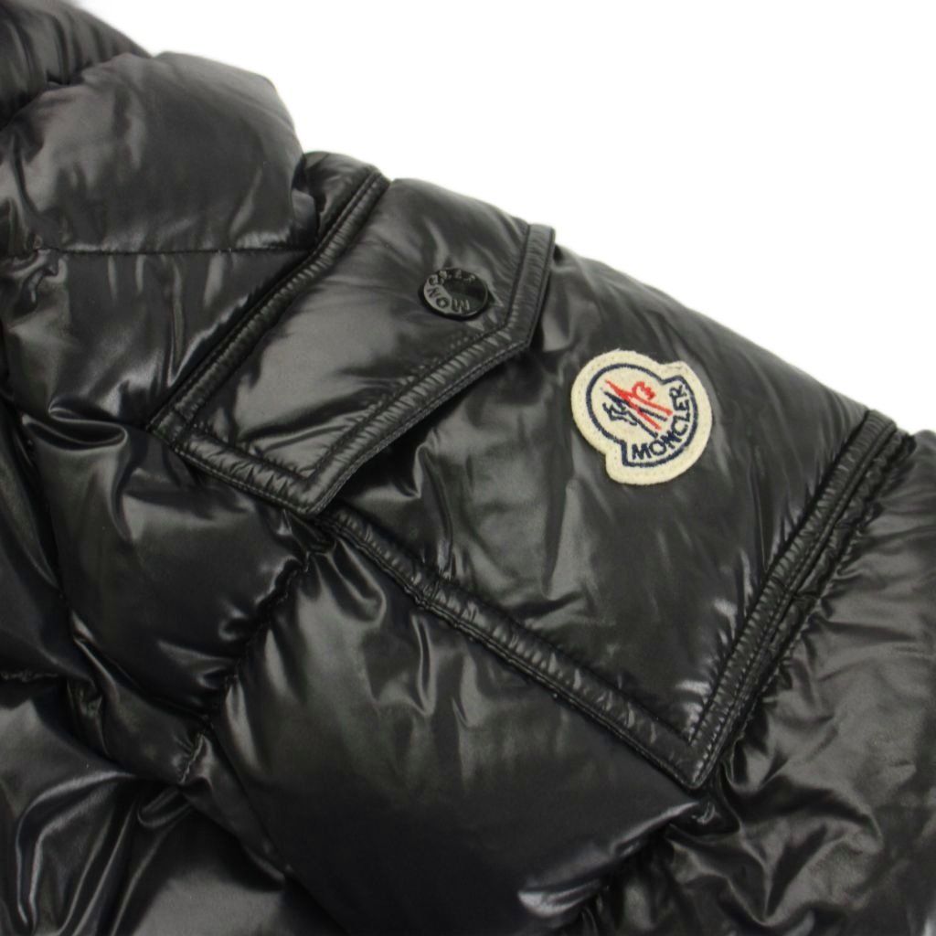 Moncler Maire Down Jacket Nylon Patch Logo 1 Black MW — view 8
