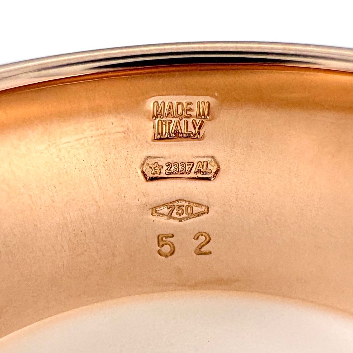 Bvlgari Mono Logo Ring PG Pink Gold Pave Diamond — view 7