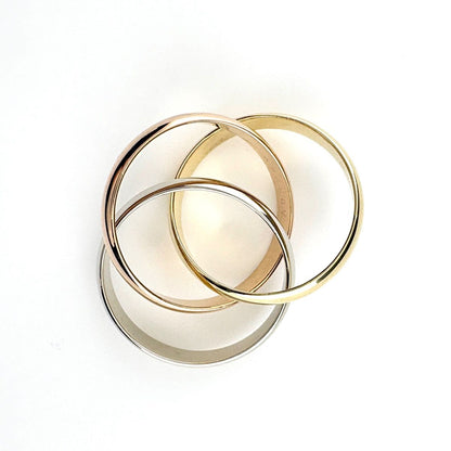 Cartier Trinity Ring YG Yellow Gold PG Pink WG White Three Color — view 4