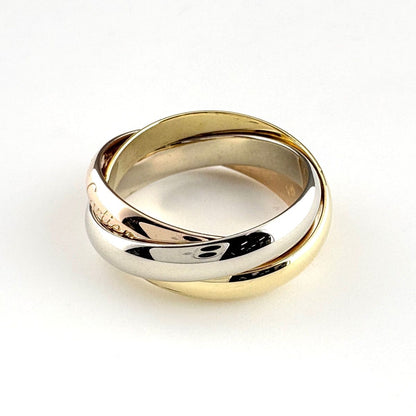 Cartier Trinity Ring YG Yellow Gold PG Pink WG White Three Color — view 2