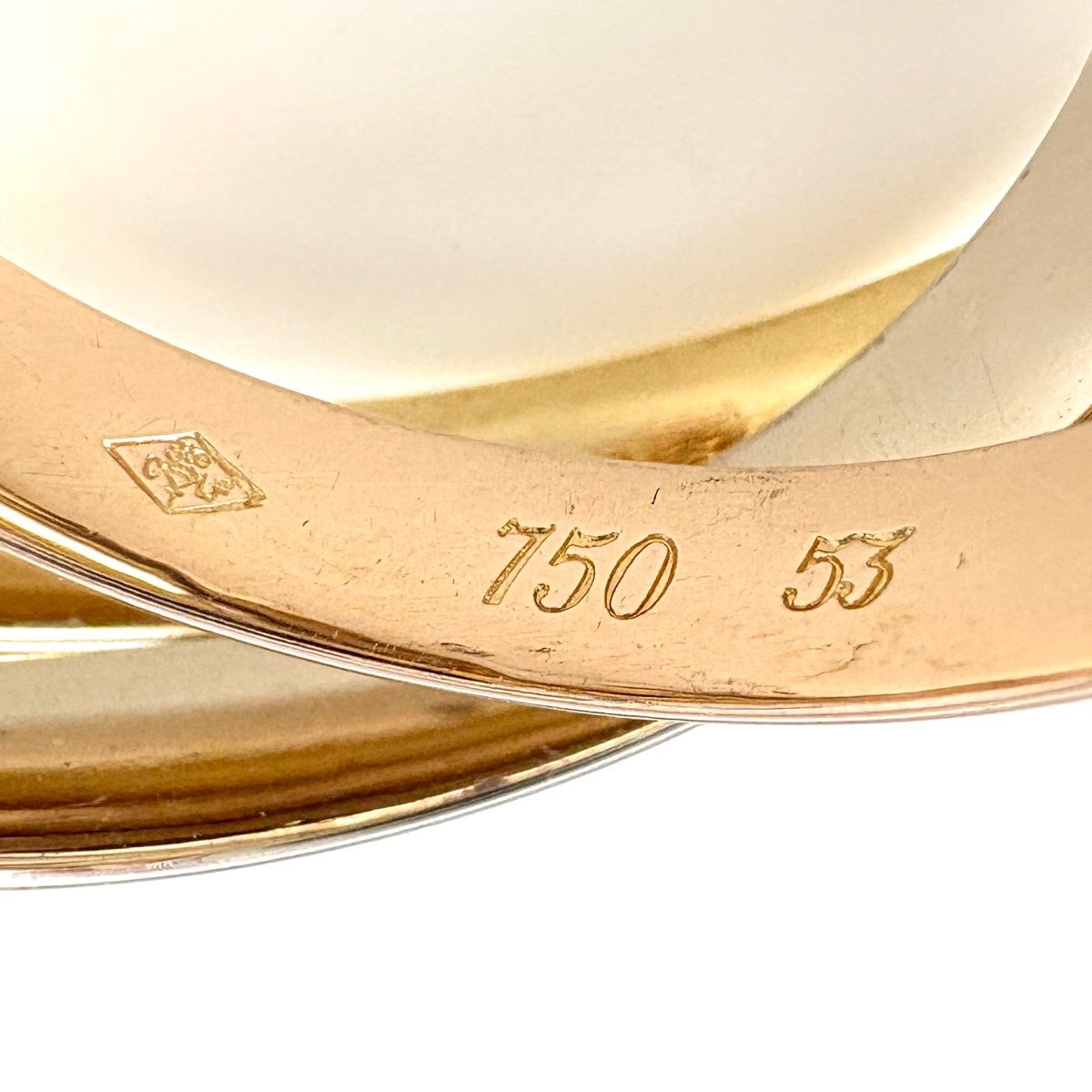 Cartier Trinity Ring YG Yellow Gold PG Pink WG White Three Color — view 8