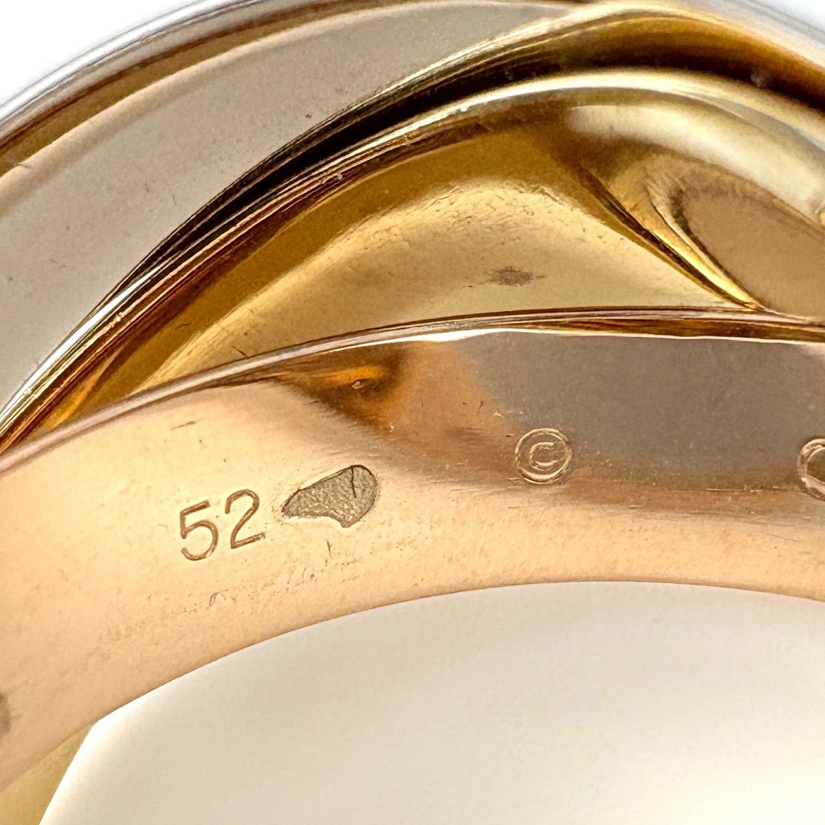 Cartier Trinity Ring YG Yellow Gold WG White PG Pink — view 7