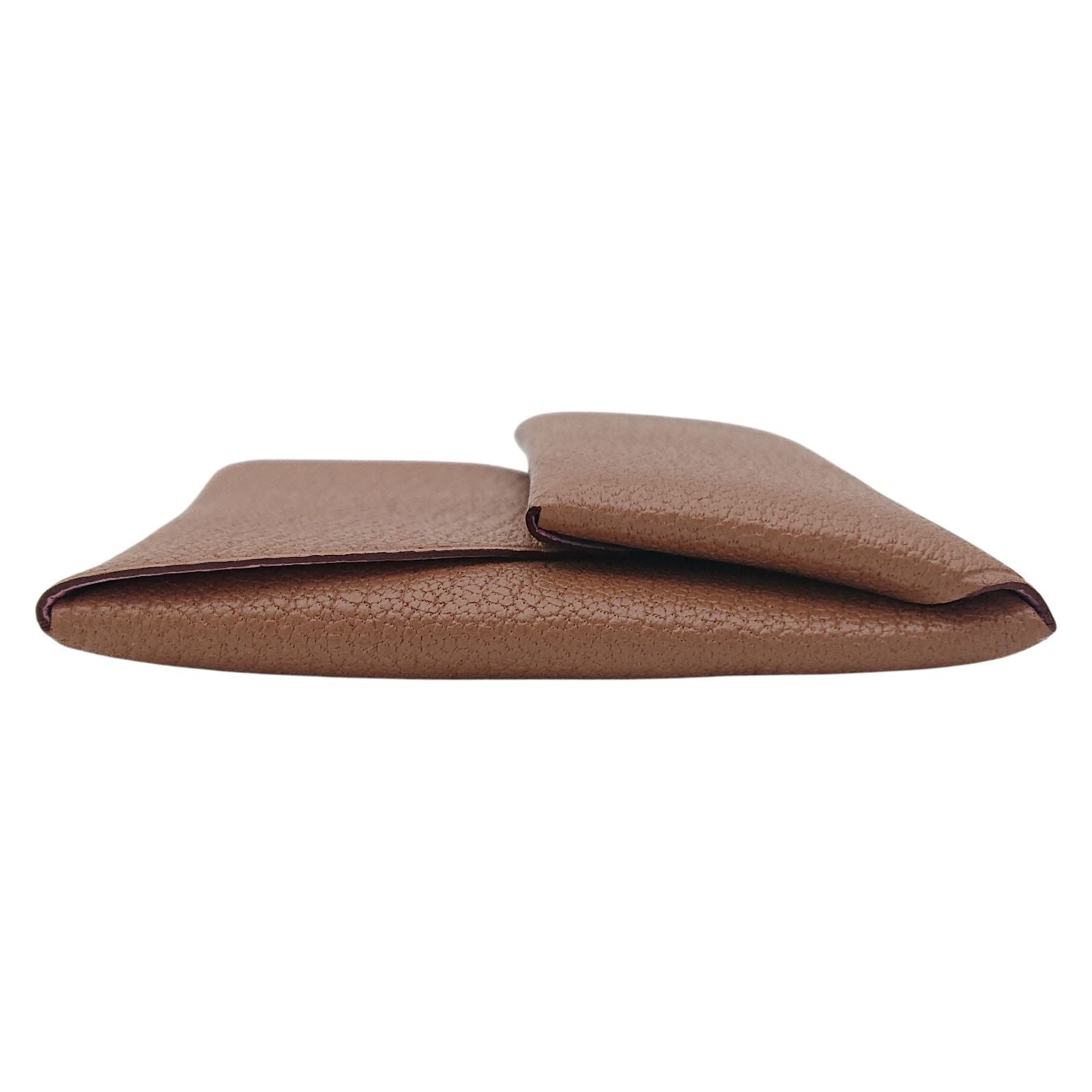 Hermes Coin Case Bastia Brown Pink Verso Chevre Quebraco Mauve Sylvestre — view 6