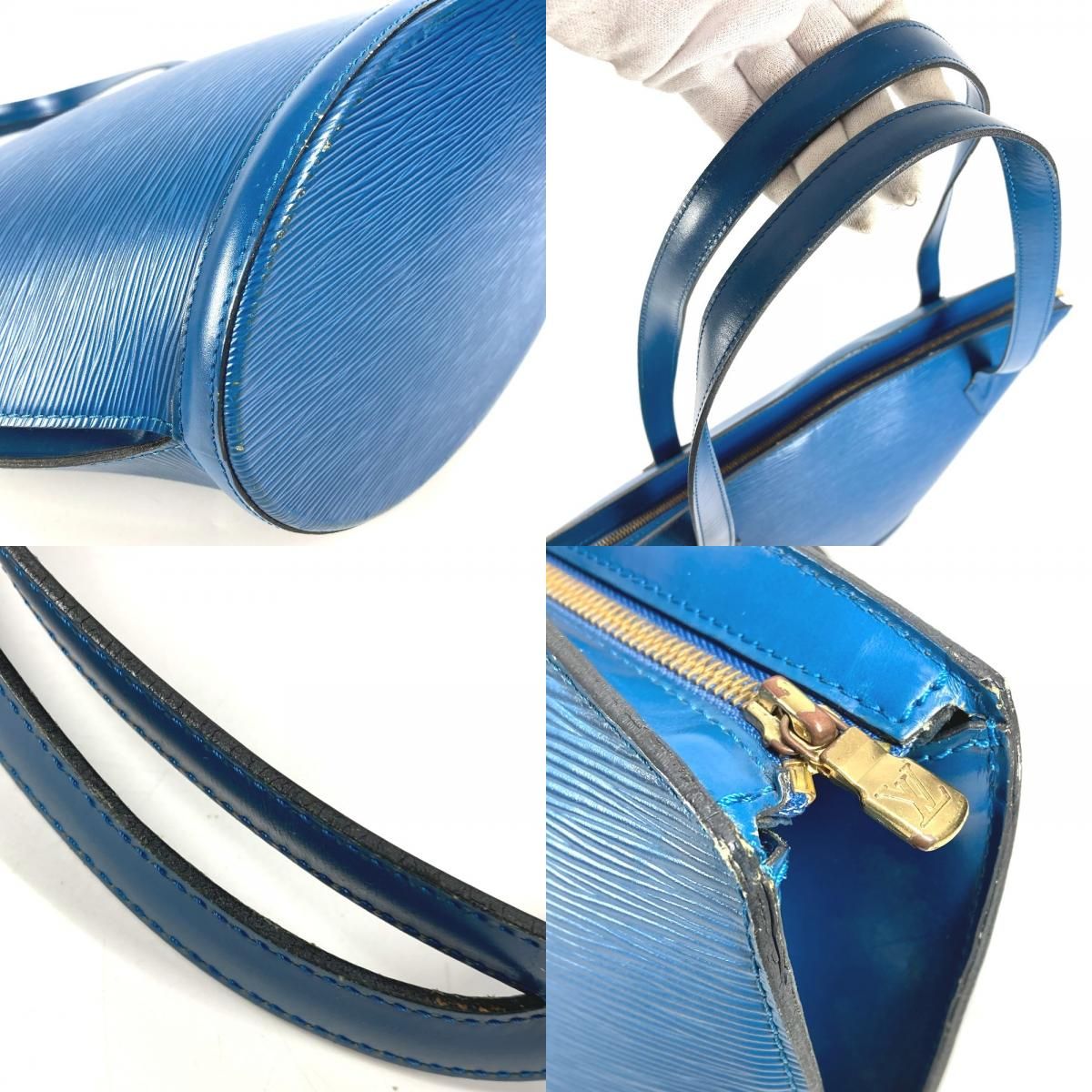 Louis Vuitton Tote Saint Jacques Shopping Epi Leather Toledo Blue — view 7