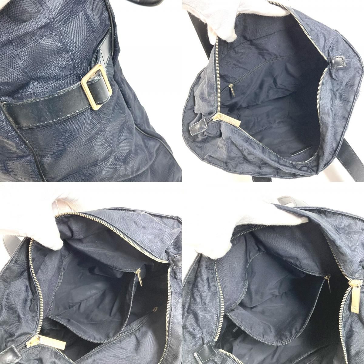 Chanel Shoulder Bag New Travel Line GM Nylon Leather Black — view 8