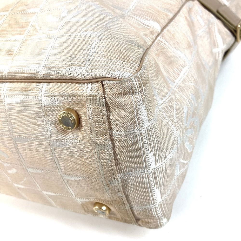 Chanel Shoulder Bag New Travel Line GM Nylon Leather Beige — view 6