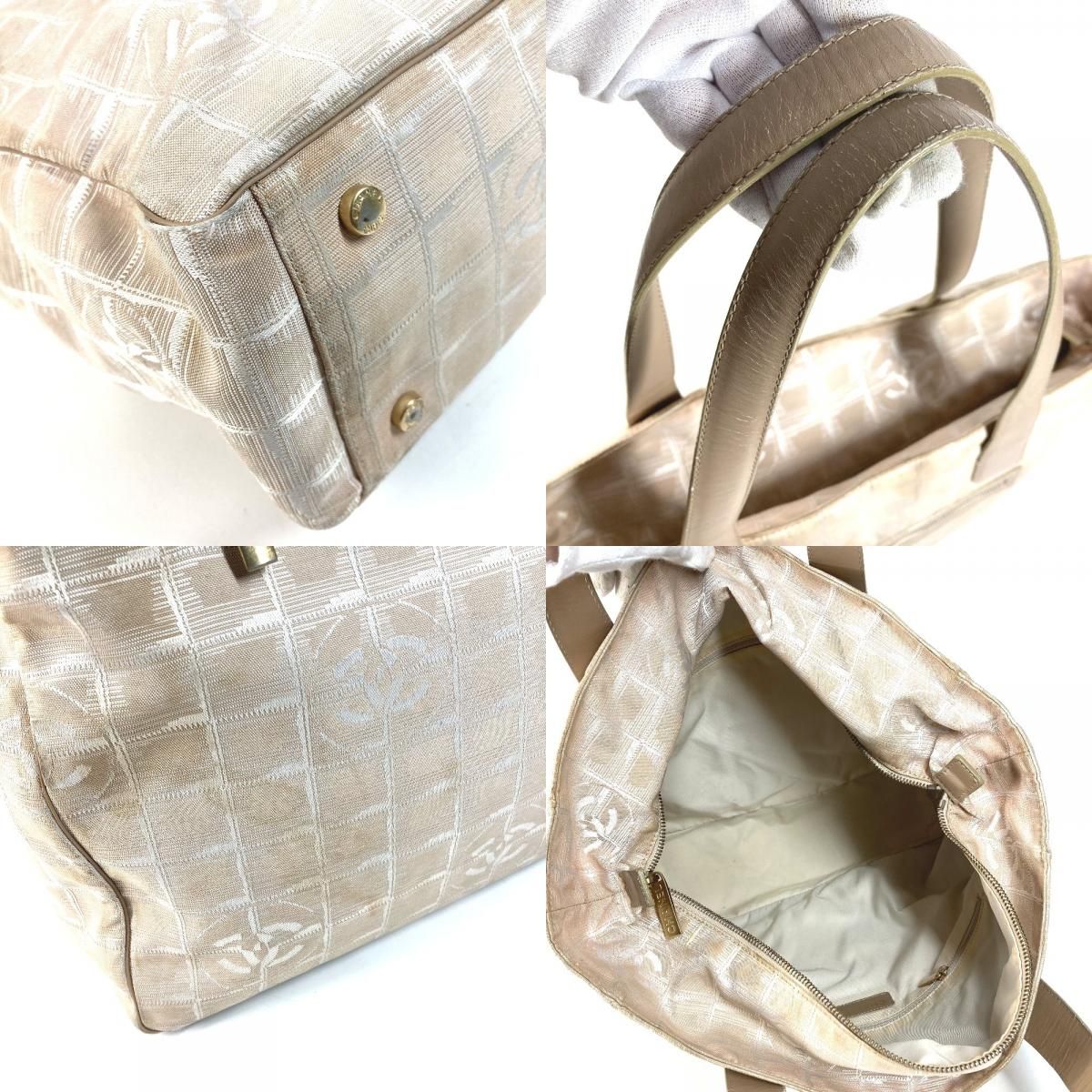 Chanel Shoulder Bag New Travel Line GM Nylon Leather Beige — view 7