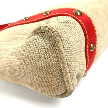 Louis Vuitton Shoulder Bag Cabas MM Canvas Leather Beige — view 7