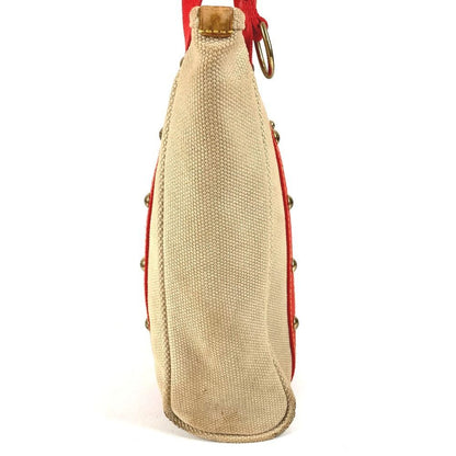 Louis Vuitton Shoulder Bag Cabas MM Canvas Leather Beige — view 4