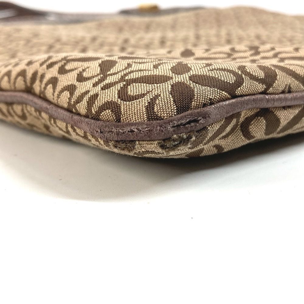 Loewe Shoulder Bag New Line Leather Canvas Brown — view 7