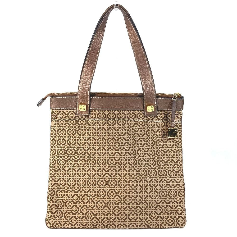 Loewe Shoulder Bag New Line Leather Canvas Brown — view 2