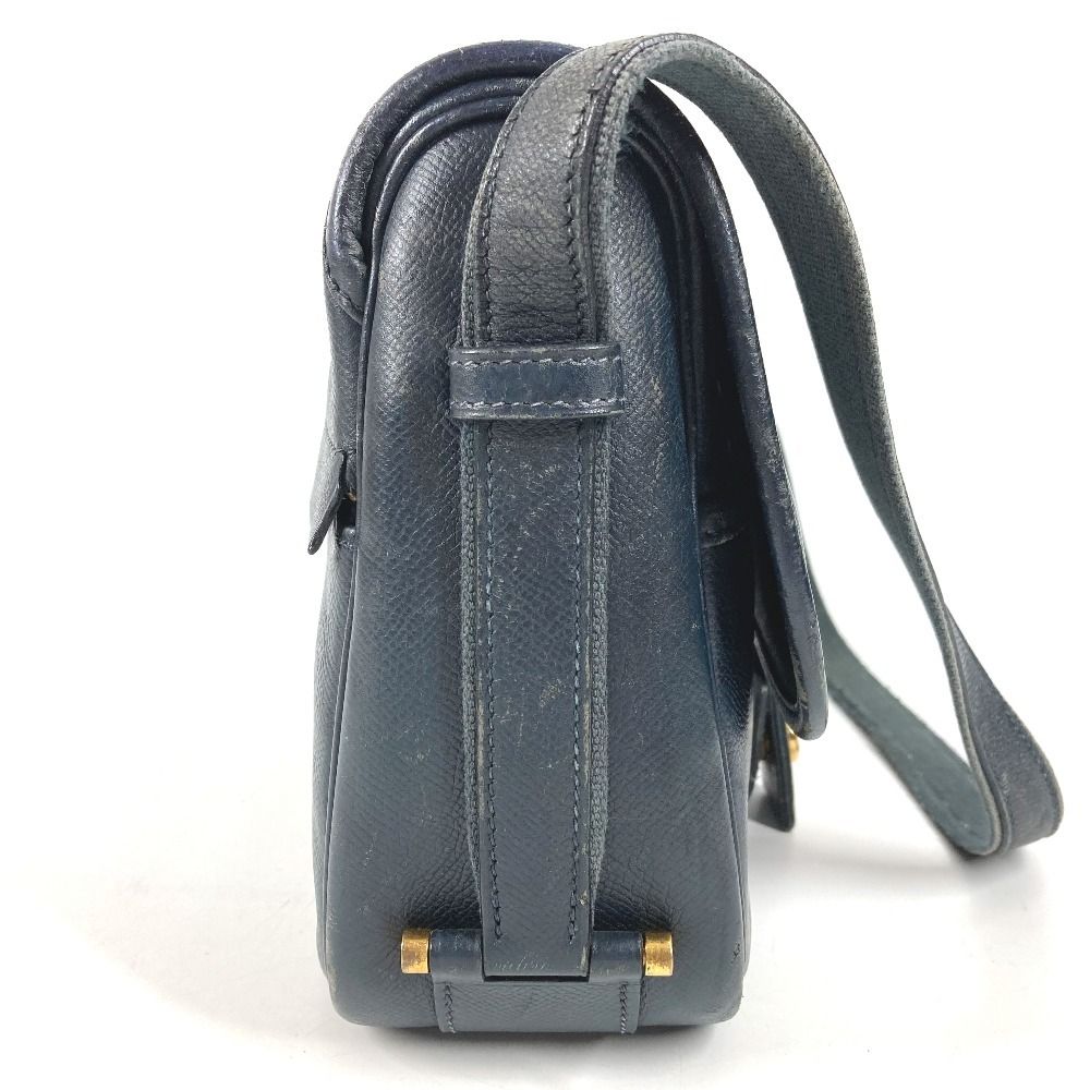 Hermes Shoulder Bag Noumea Leather Navy — view 4