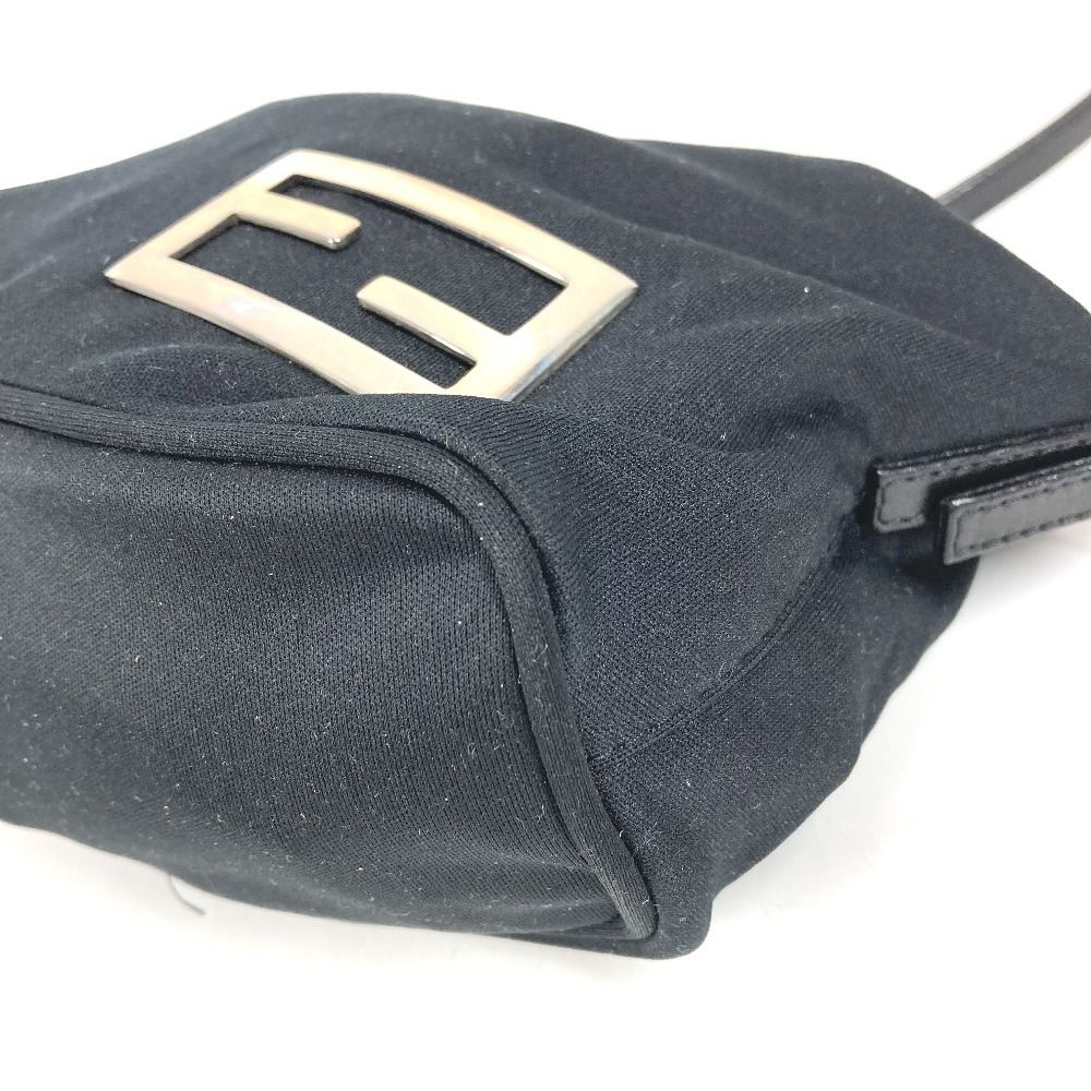 Fendi Shoulder Bag FF Logo Jersey Black — view 6